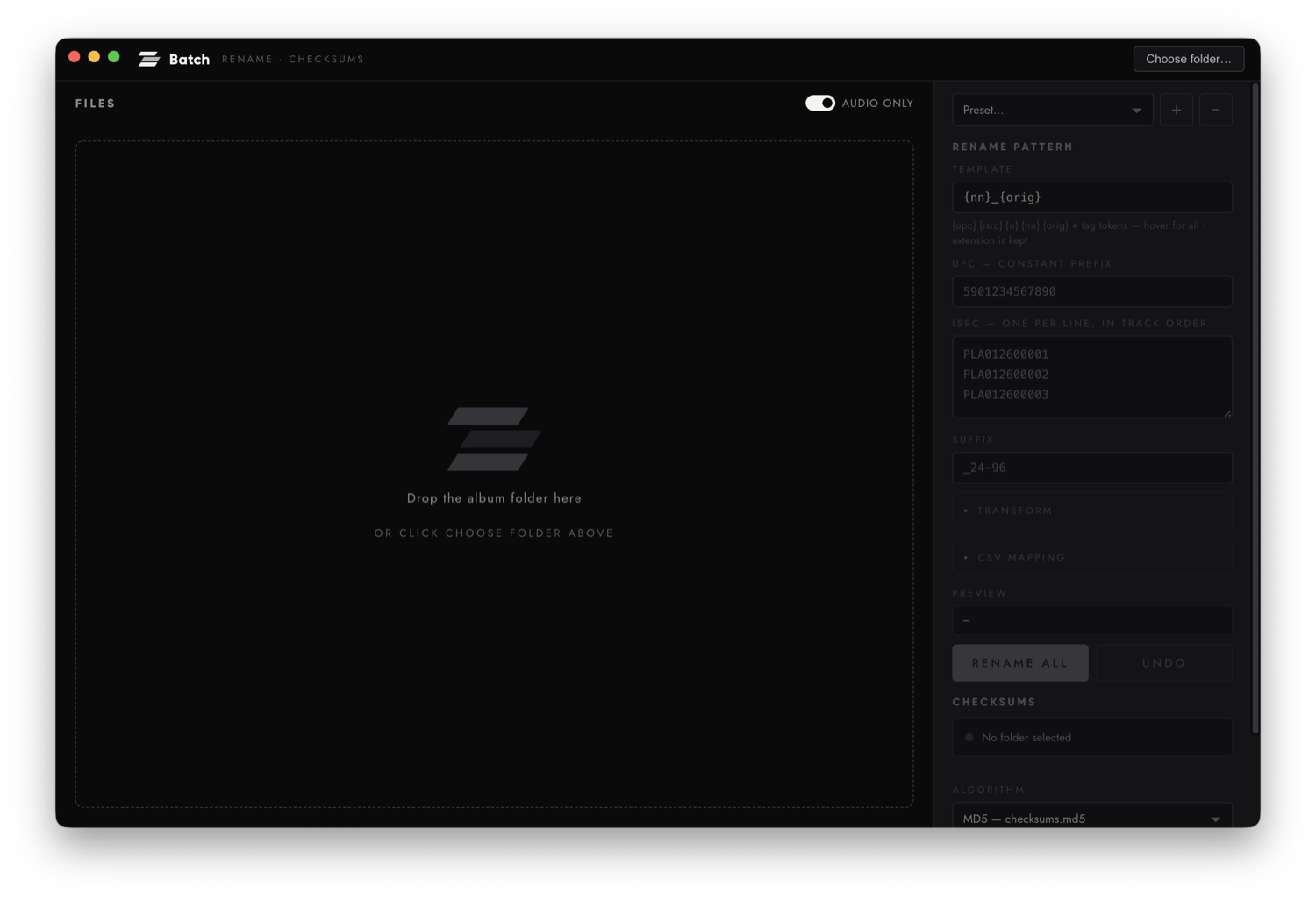 dB Batch, screenshot
