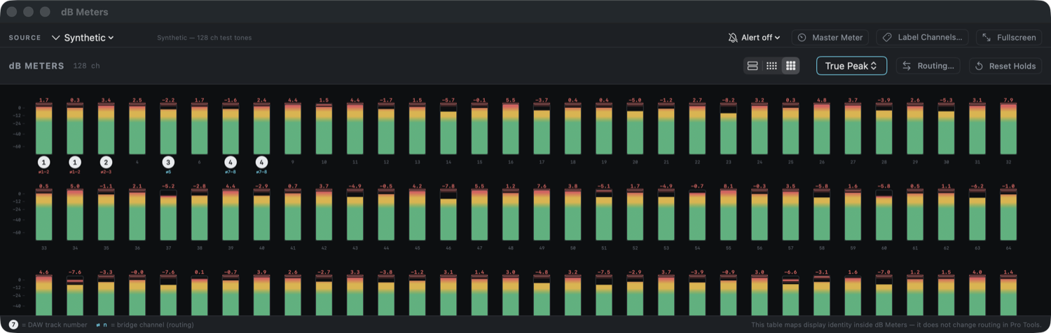 dB Meters, screen 2